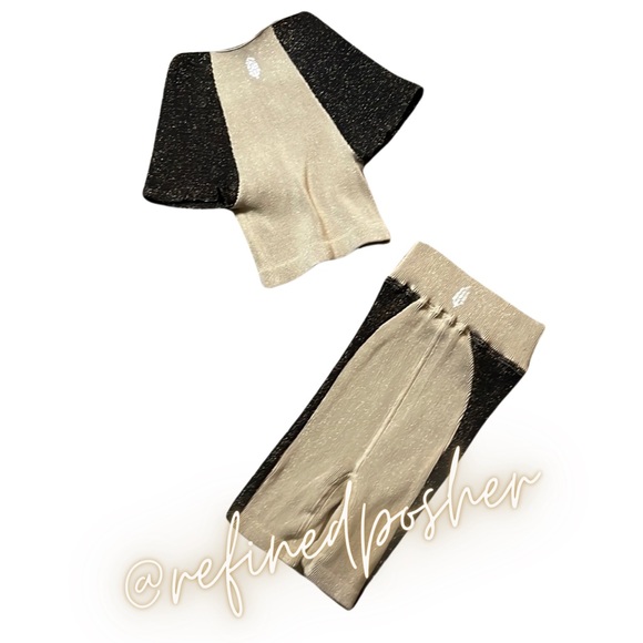 Free People Movement Rise and Shine Set size M/L NEW Champagne Combo - Picture 3 of 9